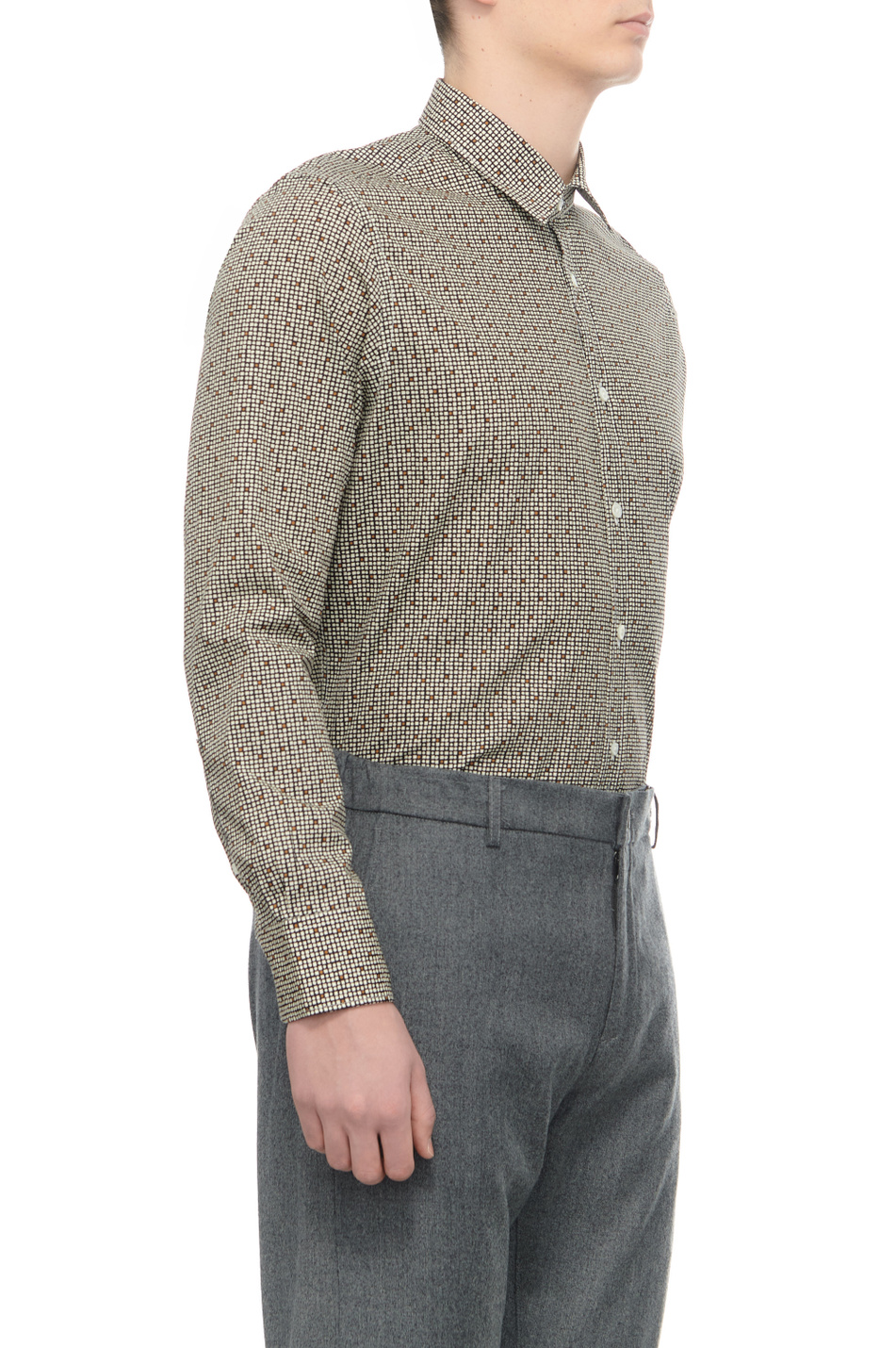 Мужской Canali Рубашка из натурального хлопка с принтом (цвет ), артикул LX77GL03090 | Фото 3