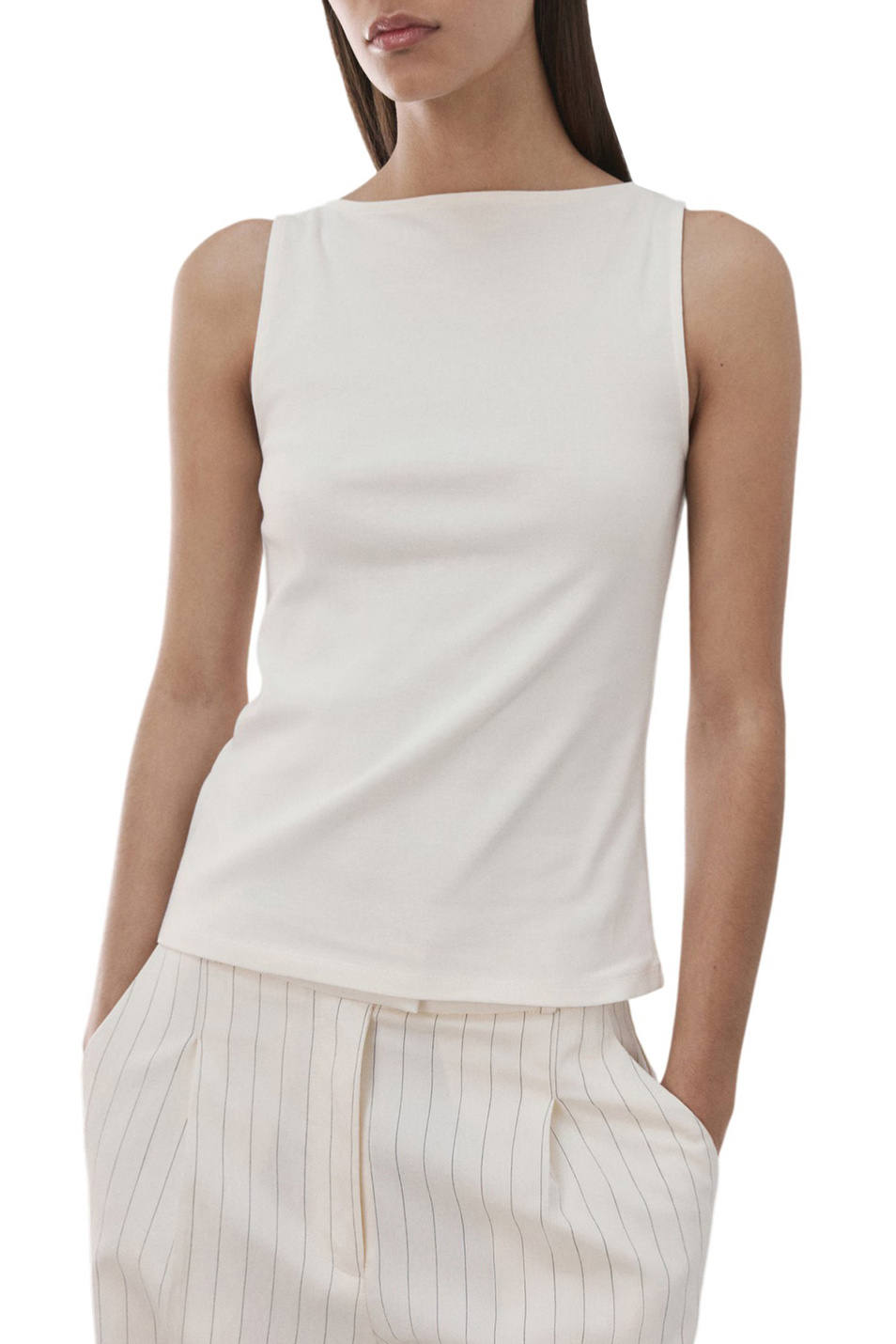 Женский Mango Топ TECLI однотонный (цвет ), артикул 27095822 | Фото 3