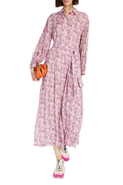 Расклешенное платье-рубашка VELA|Основной цвет:Розовый|Артикул:2352211337 | Фото 2