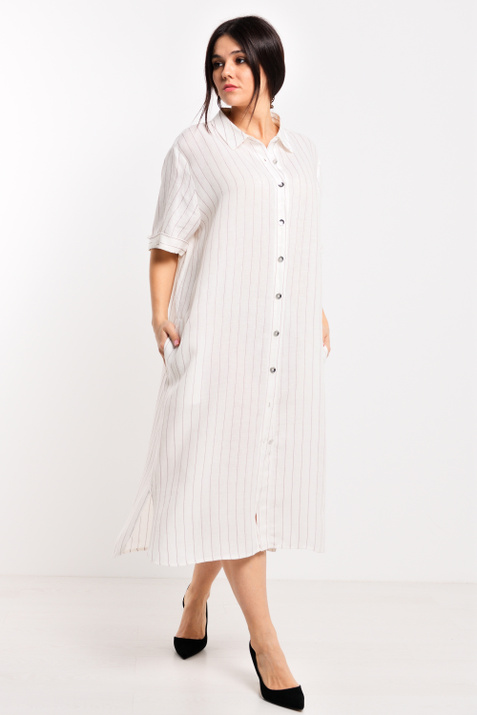 Persona Платье-рубашка из эластичного льна ( цвет), артикул 1222209 | Фото 1