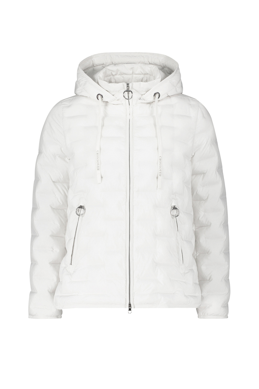 Куртка стеганая с капюшоном|Основной цвет:Белый|Артикул:7657/1514 | Фото 1