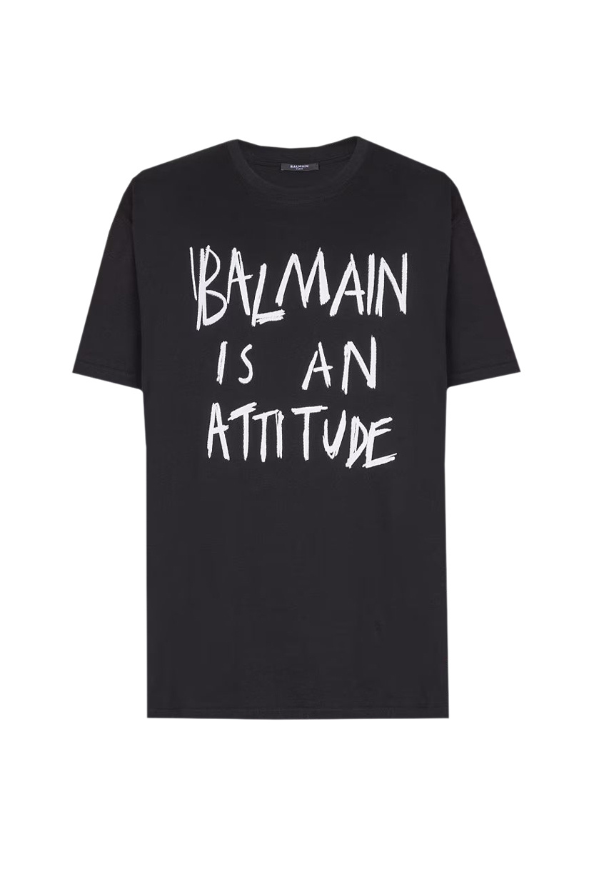 Мужской Balmain Футболка из хлопка (цвет ), артикул GH1EG225GF40 | Фото 1