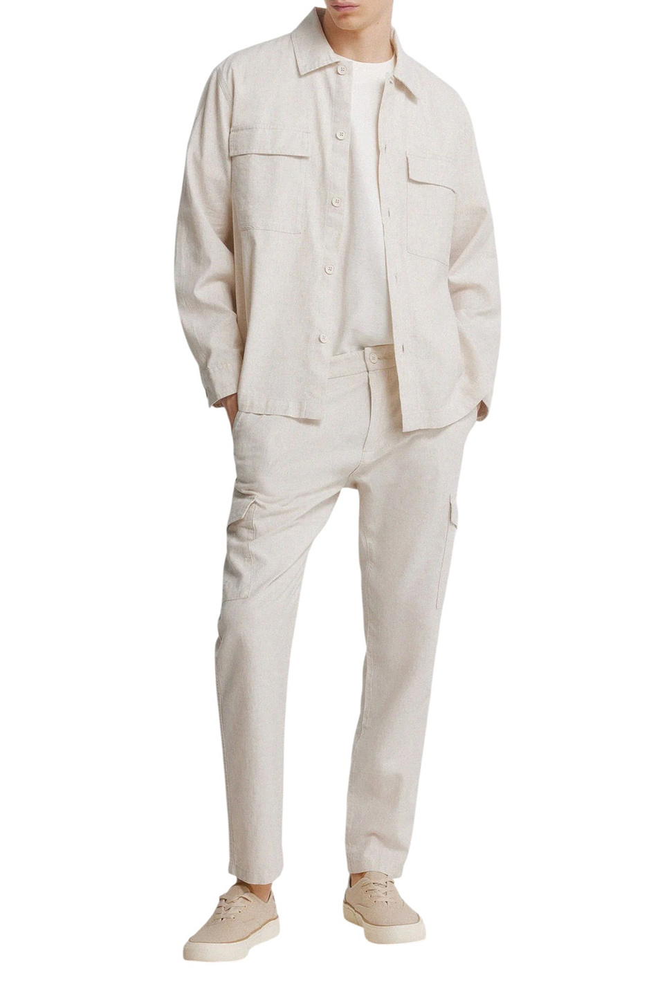 Мужской Springfield Рубашка из хлопка и льна (цвет ), артикул 0993391 | Фото 2