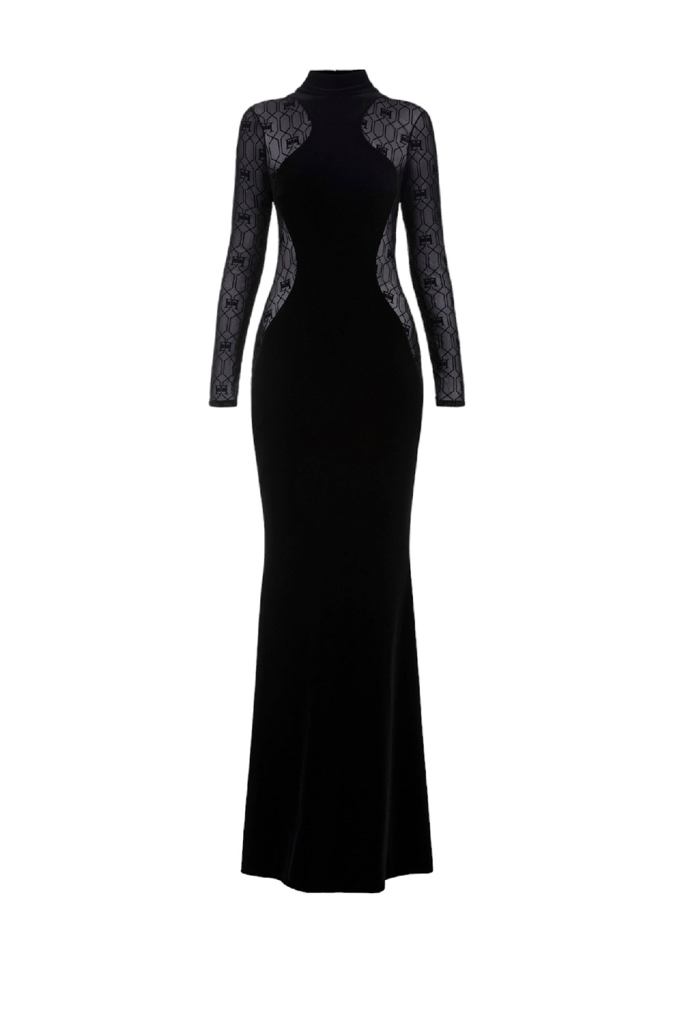 Женский Elisabetta Franchi Платье со вставкой из тюля (цвет ), артикул AB47237E2 | Фото 1
