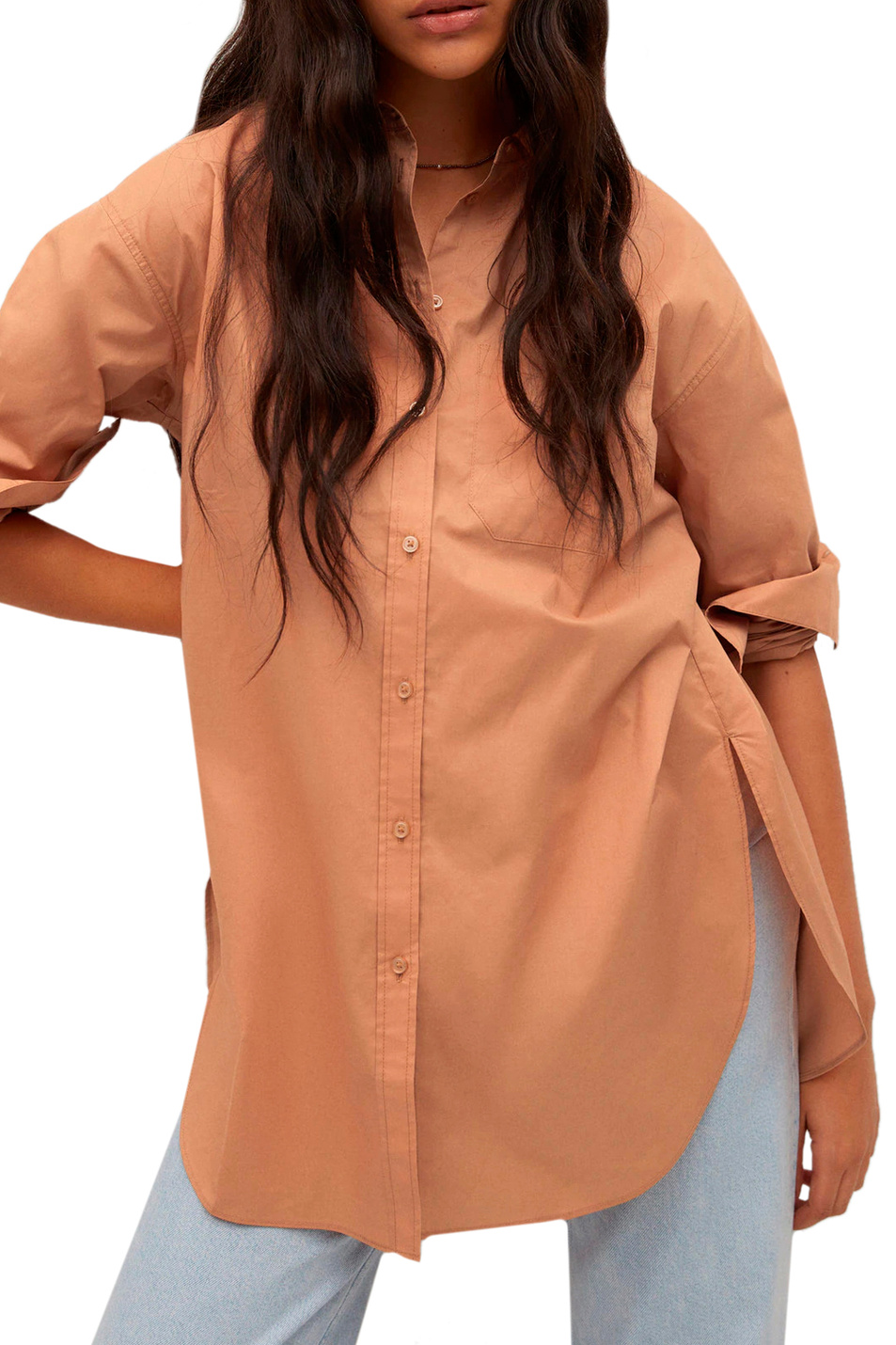 Женский Mango Рубашка JAMES с карманом на груди (цвет ), артикул 17054046 | Фото 3