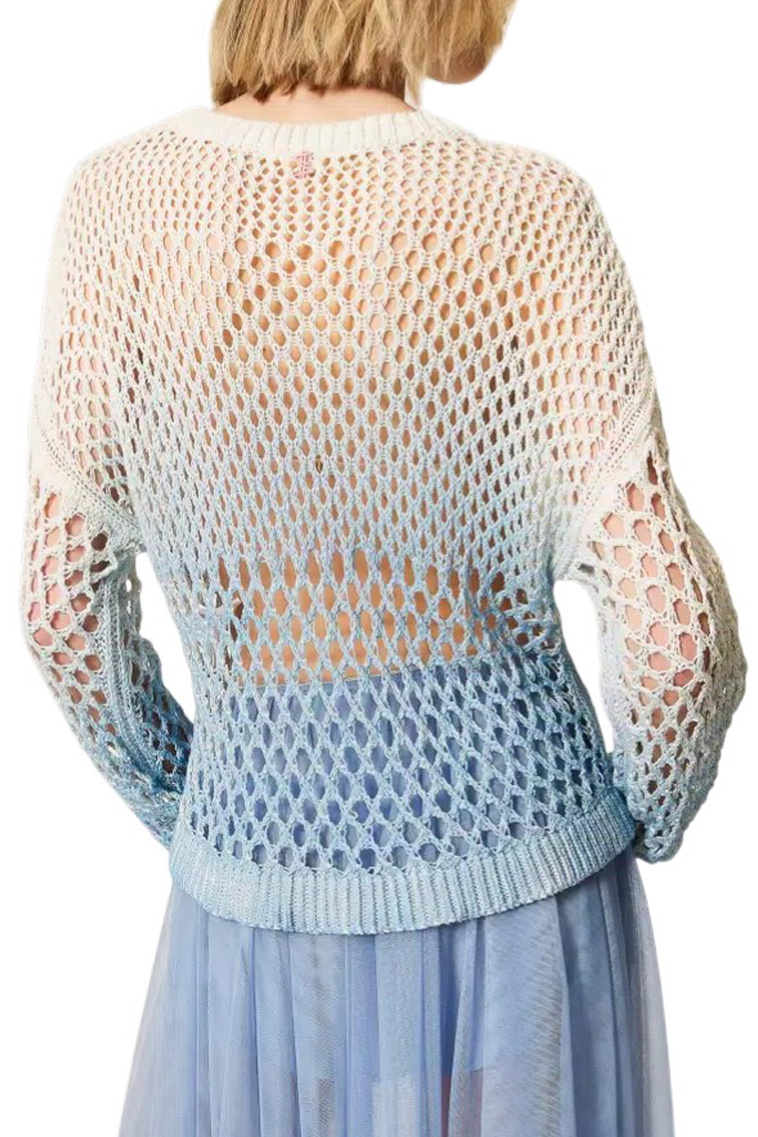 Женский TWINSET Milano Джемпер MYFO фактурной вязки (цвет ), артикул 261AQ3030 | Фото 4