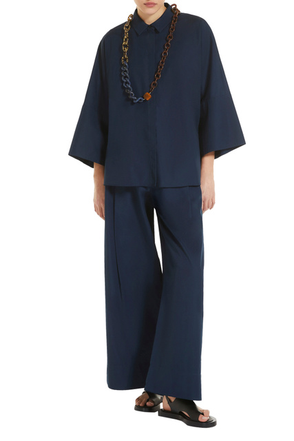 Рубашка VALERY с длинными рукавами-кимоно|Основной цвет:Синий|Артикул:91110522 | Фото 2