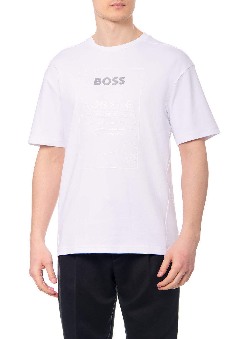 Мужской BOSS Футболка свободного кроя из натурального хлопка (цвет ), артикул 50468077 | Фото 1