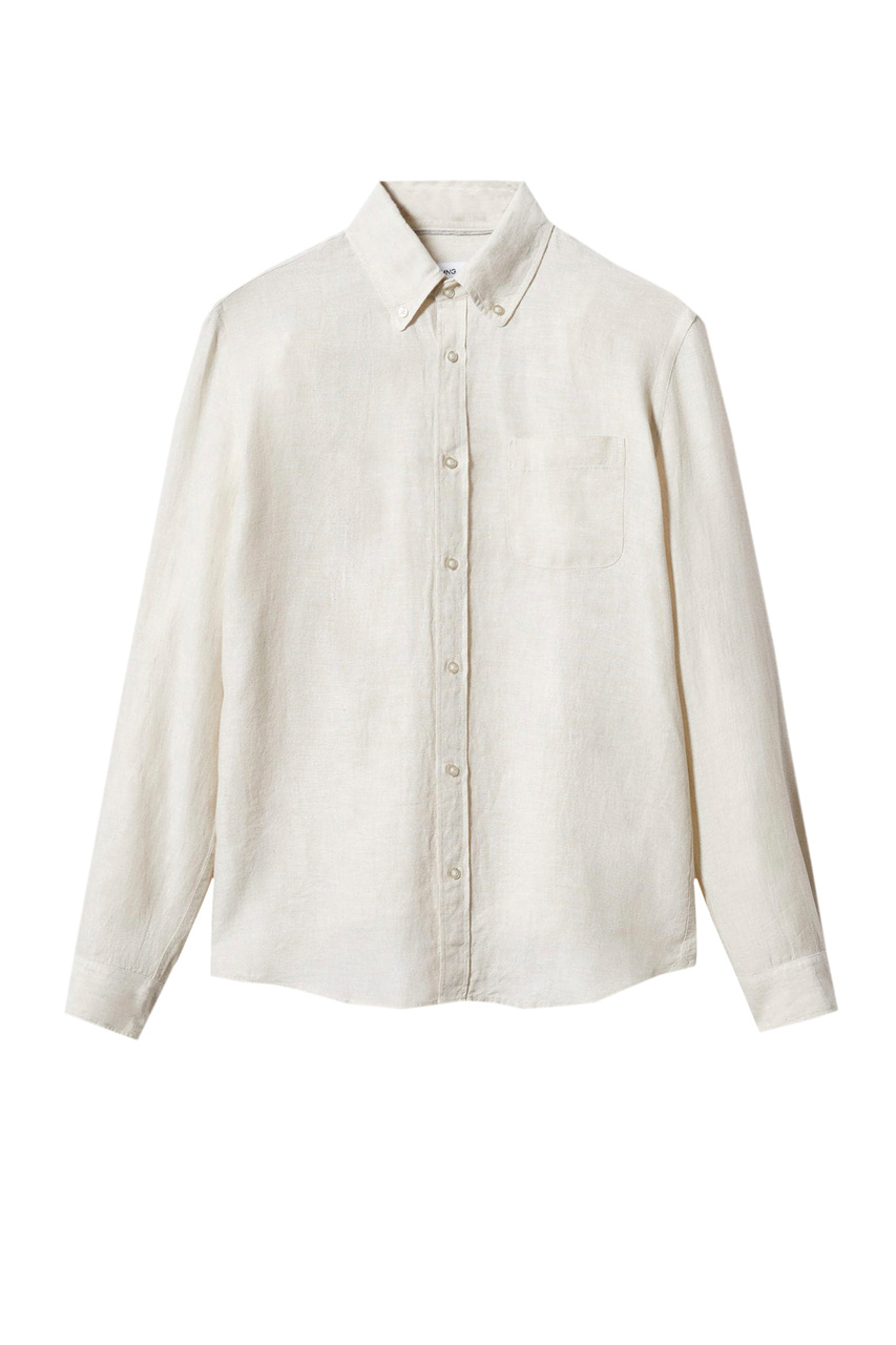 Рубашка AVISPA из чистого льна|Основной цвет:Кремовый|Артикул:47035905 | Фото 1