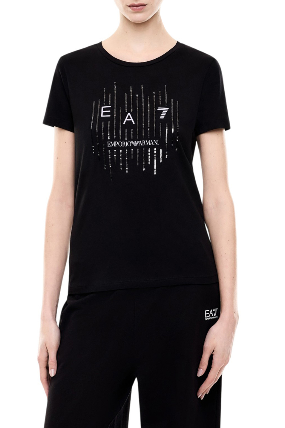 Женский EA7 Футболка из эластичного хлопка (цвет ), артикул 7W001097-AF10373 | Фото 3