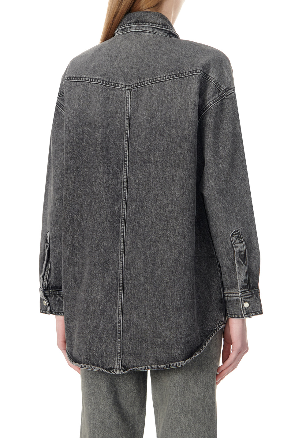 Женский HUGO Рубашка джинсовая из натурального хлопка (цвет ), артикул 50508975 | Фото 4
