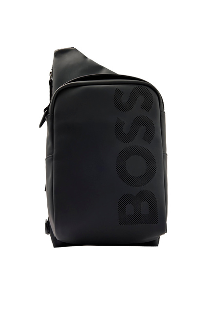 Рюкзак с перфорированным логотипом|Основной цвет:Черный|Артикул:50475105 | Фото 1