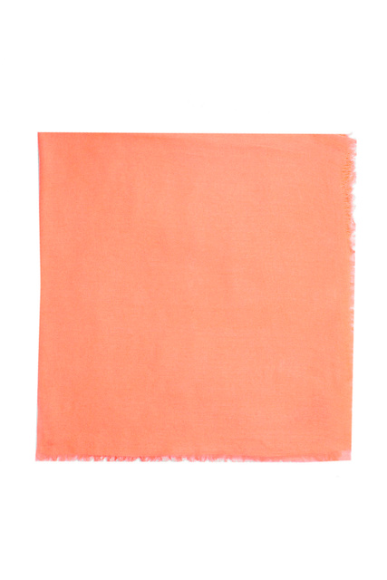 Пашмина из смесового хлопка|Основной цвет:Оранжевый|Артикул:200302 | Фото 1