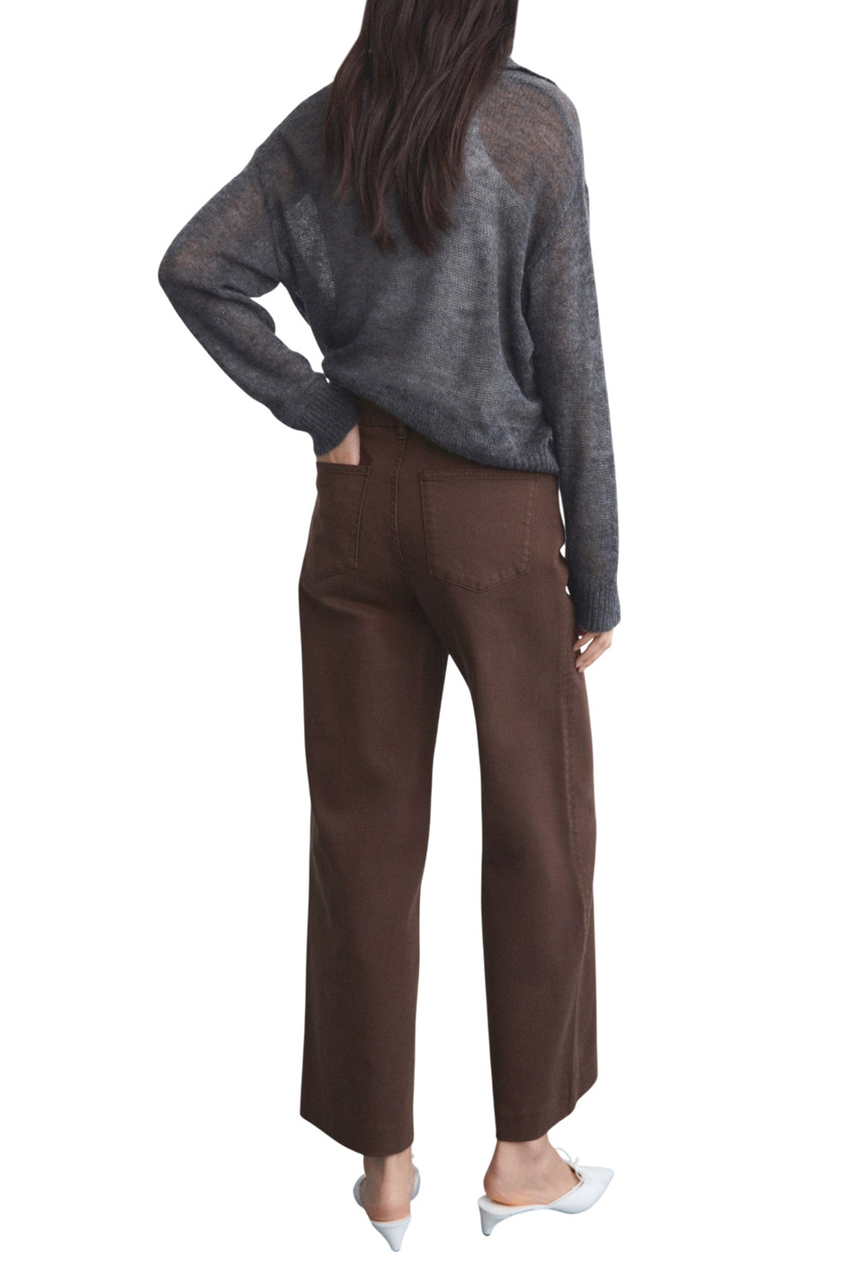 Джинсы PALOMA широкого кроя|Основной цвет:Коричневый Женский Mango Джинсы PALOMA широкого кроя (цвет ), артикул 17067769 | Фото 4