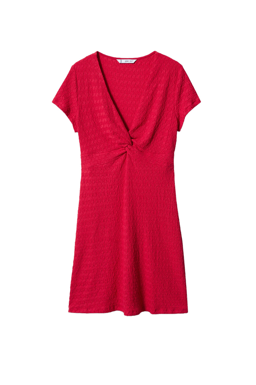 Платье CUORE с декоративным узлом|Основной цвет:Красный|Артикул:47097124 | Фото 1