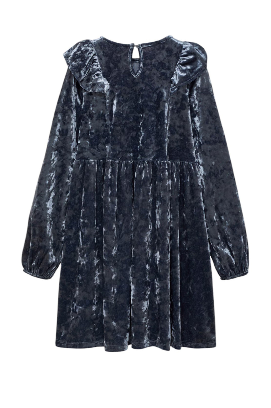 Девочкам Mango Kids Платье SATURN из бархата с оборками (цвет ), артикул 77099231 | Фото 2