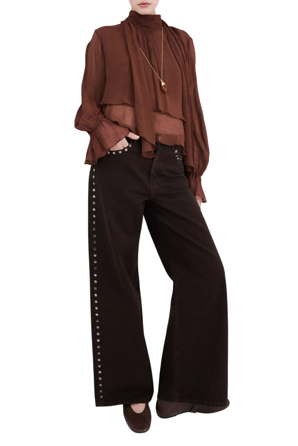 Женский Mango Джинсы STUDS с заклепками (цвет ), артикул 27014101 | Фото 2