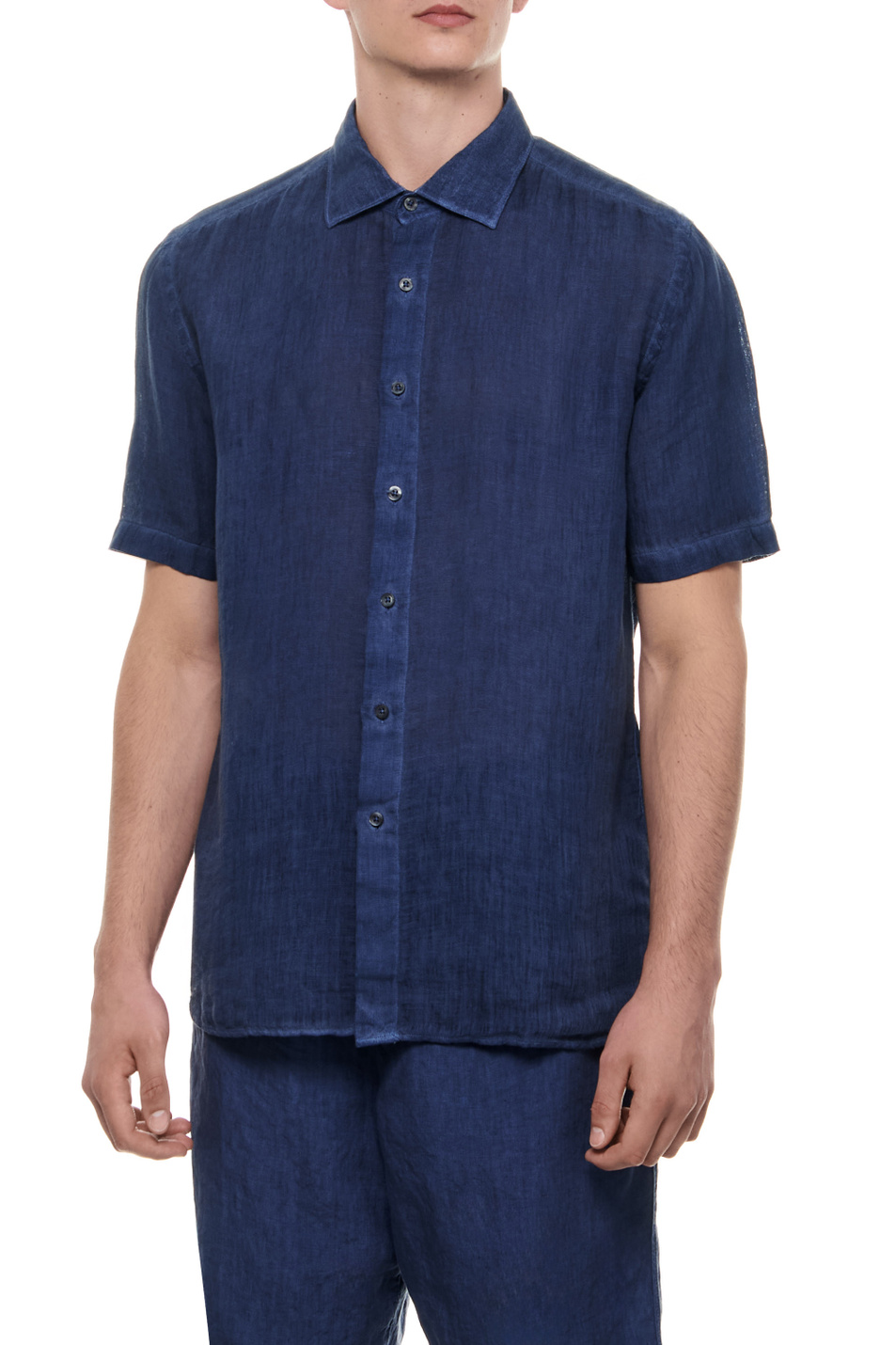 Мужской 120% Lino Рубашка из чистого льна (цвет ), артикул 31ALIM19FZ0000115 | Фото 1