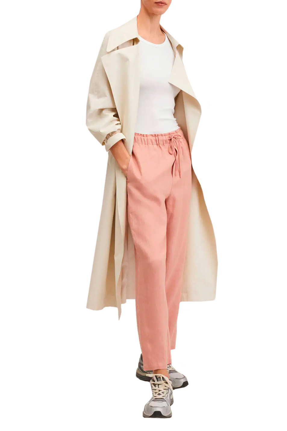 Женский Mango Брюки LINEN из чистого льна (цвет ), артикул 27067105 | Фото 2