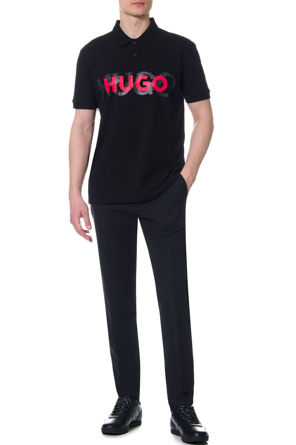 HUGO Футболка поло с крупным лого на груди (цвет ), артикул 50468259 | Фото 2