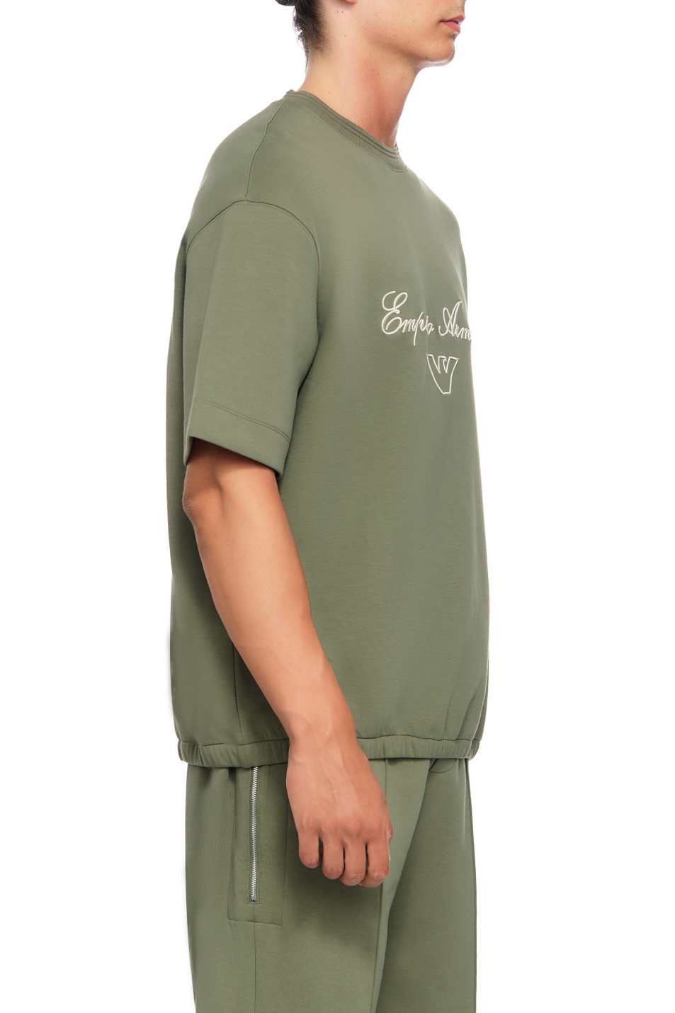 Мужской Emporio Armani Футболка из эластичного смесового хлопка (цвет ), артикул 6R1TDL-1JHSZ | Фото 3