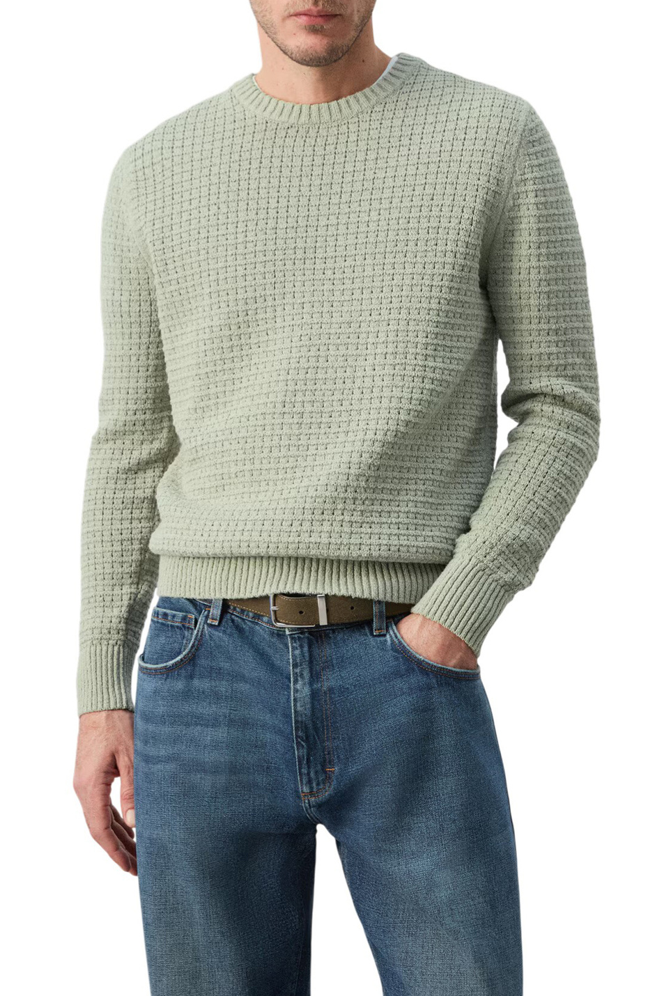 Мужской Mango Man Джемпер SAMOS из смесового хлопка (цвет ), артикул 27085937 | Фото 3