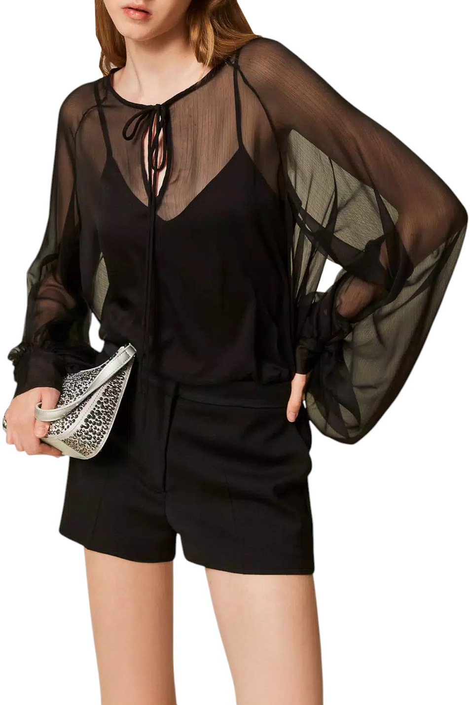 Женский TWINSET Milano Блузка полупрозрачная (цвет ), артикул 252AP2582 | Фото 2