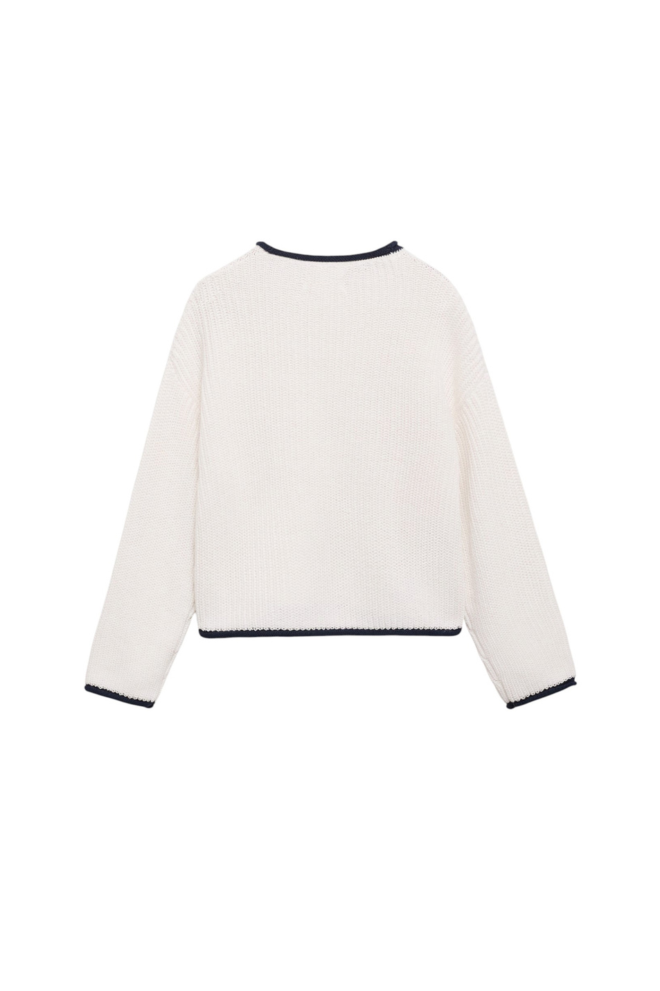 Девочкам Mango Kids Свитер AZURE из хлопка (цвет ), артикул 87055950 | Фото 2