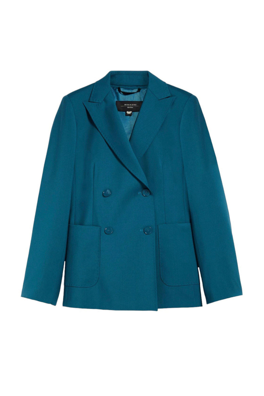 Пиджак NERVOSO из натуральной шерсти|Основной цвет:Синий|Артикул:2415041041 | Фото 1