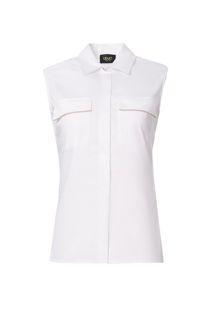 Рубашка с накладными карманами|Основной цвет:Белый|Артикул:CA2020TS392 | Фото 1