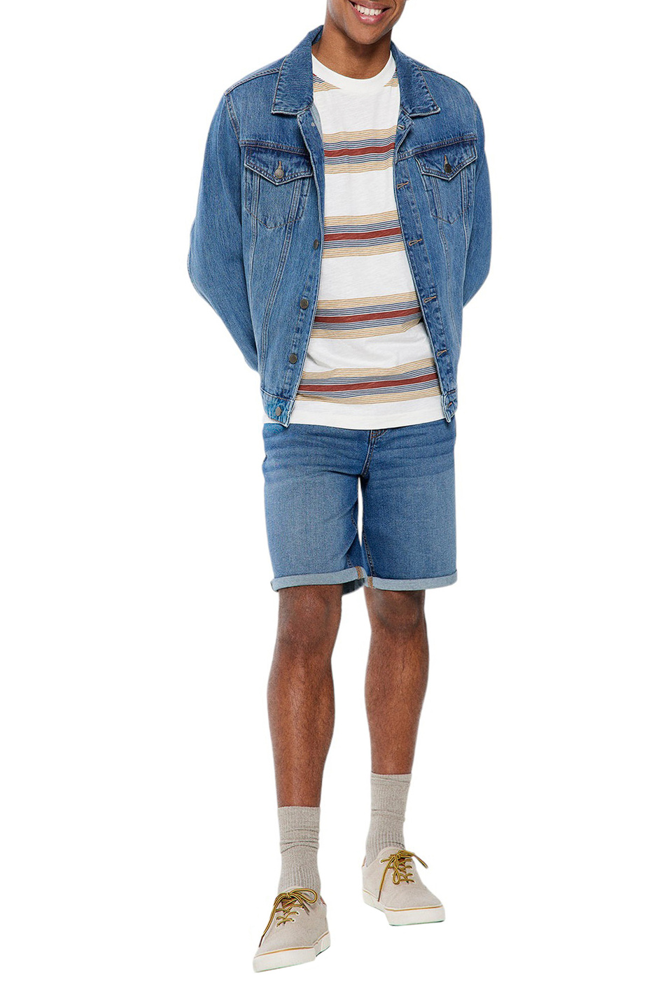 Мужской Springfield Шорты джинсовые из эластичного хлопка (цвет ), артикул 0017532 | Фото 2
