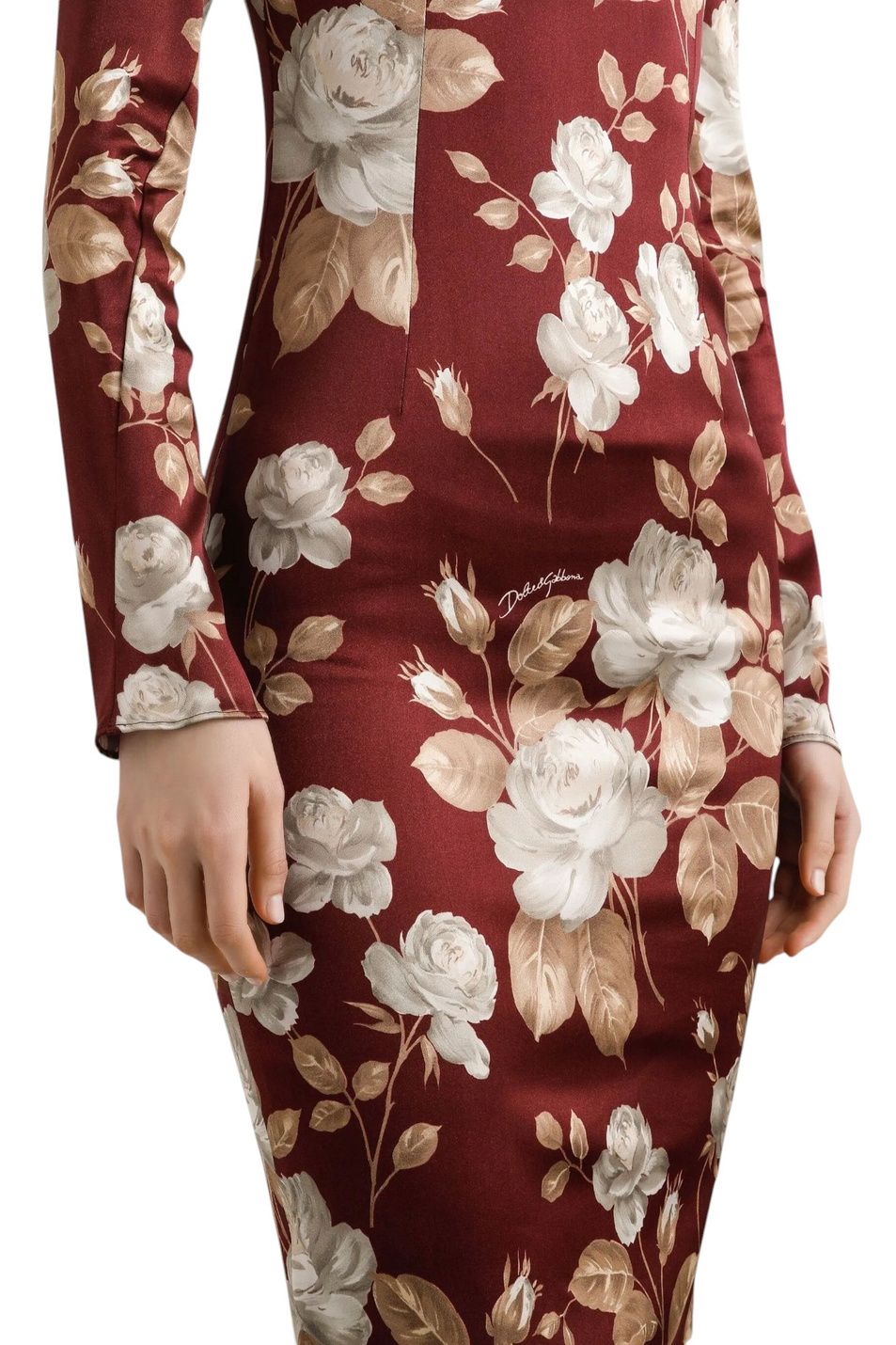 Женский Dolce & Gabbana Платье с цветочными принтом (цвет ), артикул F6TYGT-FSIB8 | Фото 4