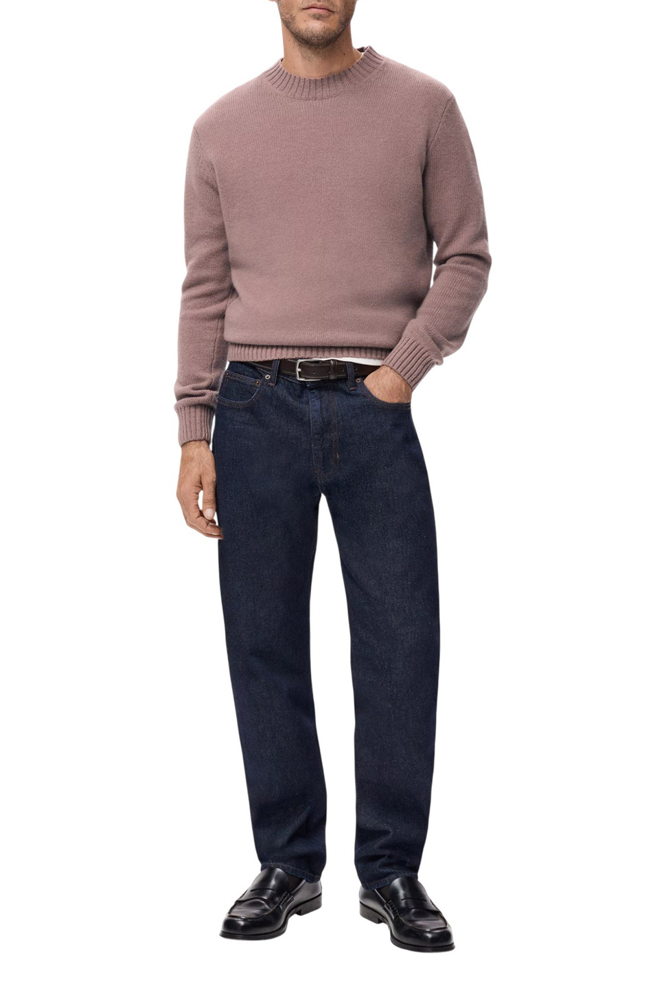 Джемпер LORY из шерсти|Основной цвет:Пудровый Мужской Mango Man Джемпер LORY из шерсти (цвет ), артикул 27031263 | Фото 2