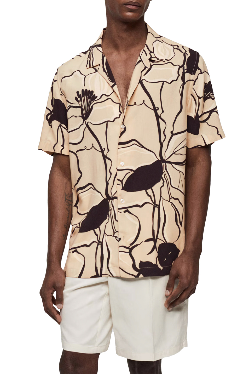 Мужской Mango Man Рубашка CORFU прямого кроя с принтом (цвет ), артикул 67037711 | Фото 3