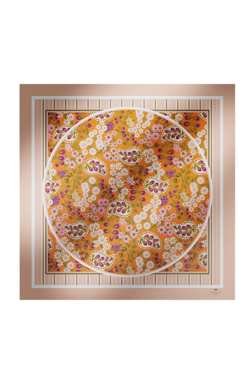 Платок SIAM из натурального шелка|Основной цвет:Бежевый|Артикул:2415541134 | Фото 1