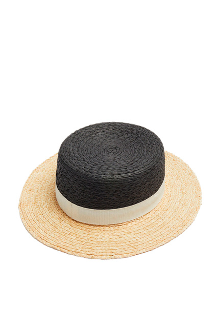 Шляпа с контрастными полями|Основной цвет:Черный|Артикул:196771 | Фото 2