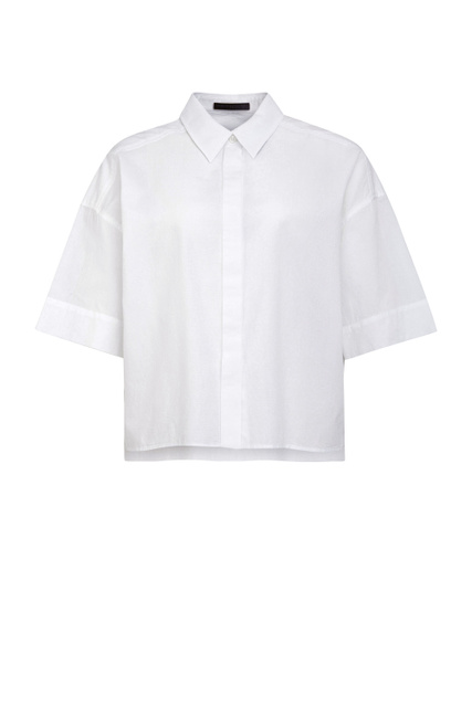 Рубашка THERRY свободного кроя с рукавами 3/4|Основной цвет:Белый|Артикул:126032-87364 | Фото 1