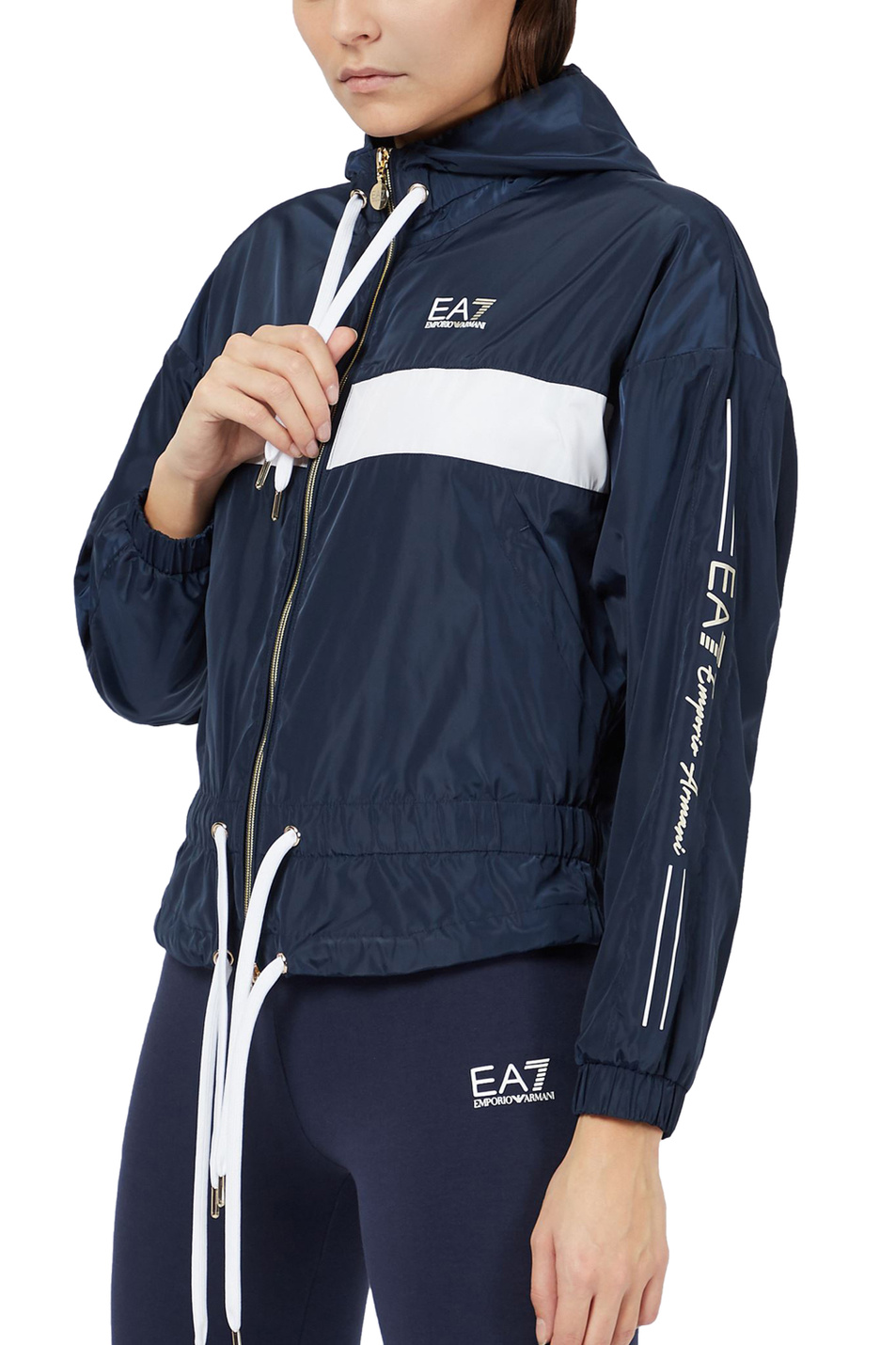 EA7 Куртка с капюшоном и кулиской на талии (цвет ), артикул 3KTB12-TN18Z | Фото 4