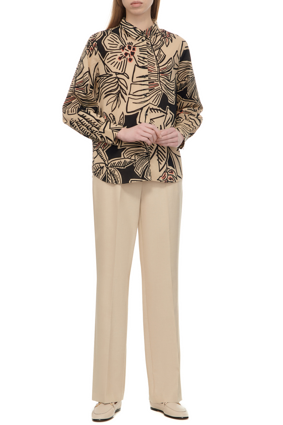 Женский Gerry Weber Рубашка из натурального хлопка с принтом (цвет ), артикул 360002-31438 | Фото 3