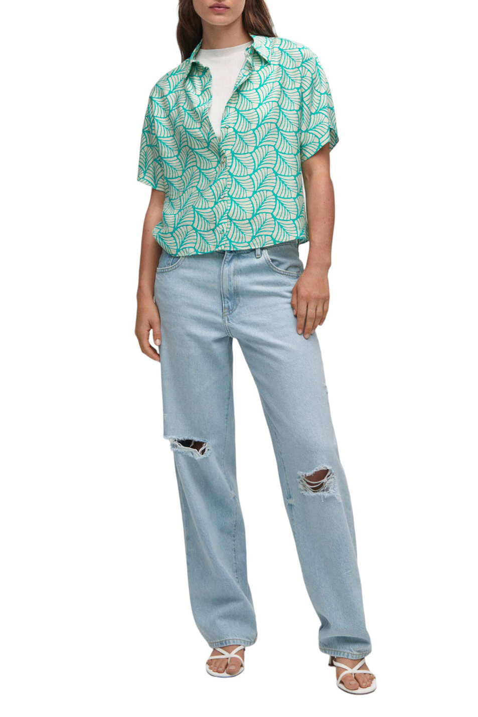 Женский Mango Рубашка FLORA с принтом (цвет ), артикул 57072881 | Фото 2