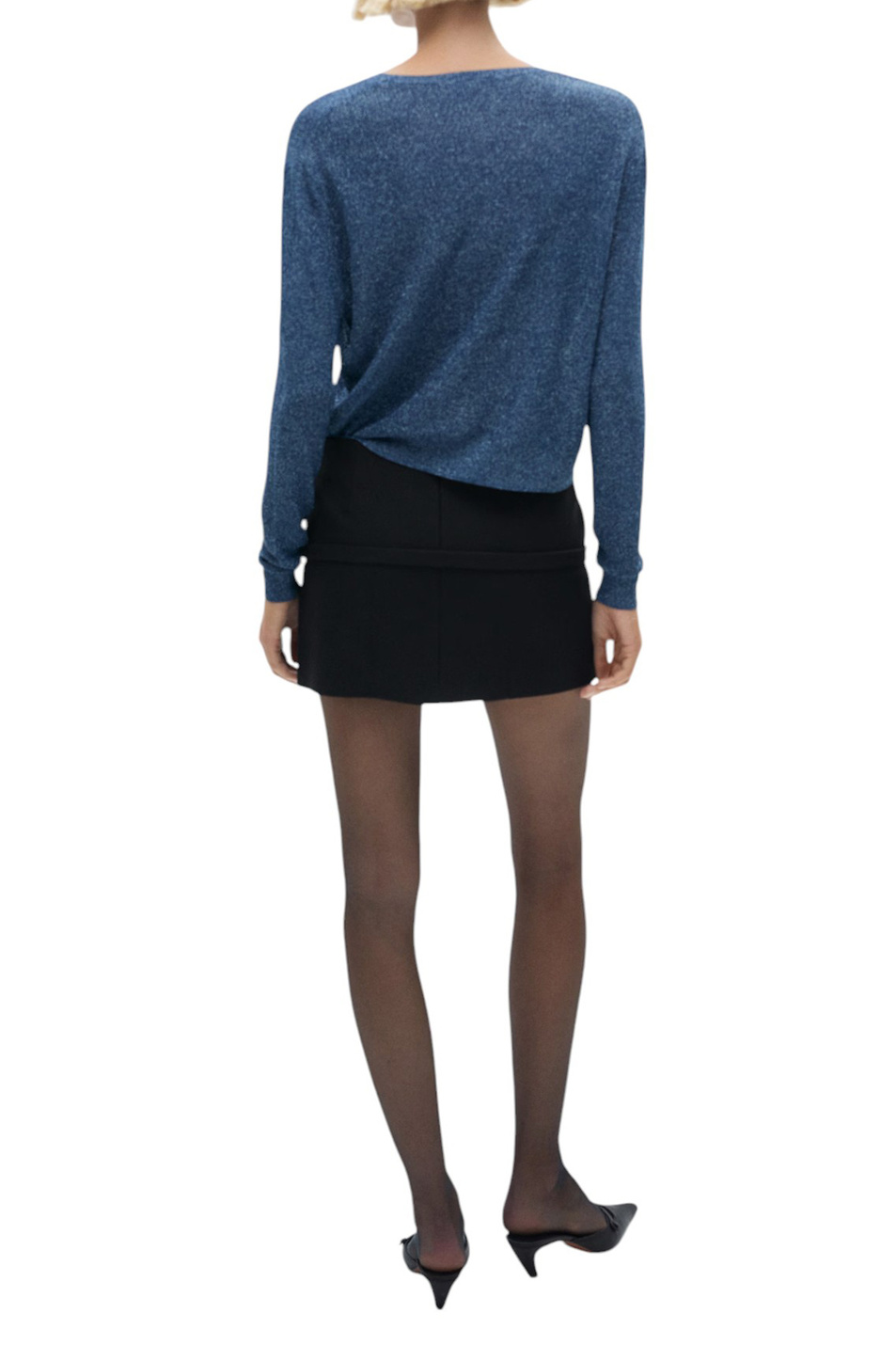 Джемпер KLONG с люрексом|Основной цвет:Синий Женский Mango Джемпер KLONG с люрексом (цвет ), артикул 77009244 | Фото 4