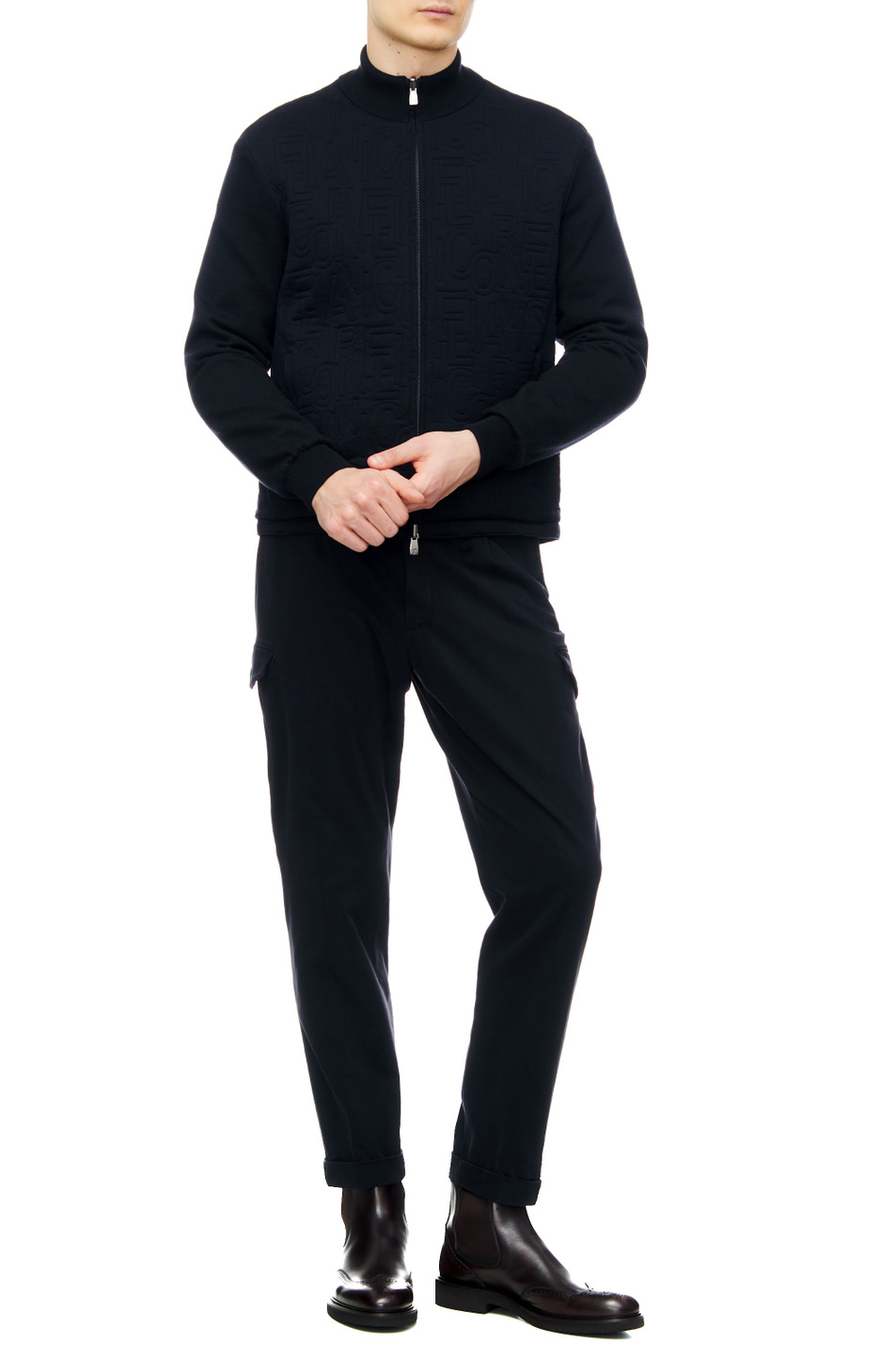 Мужской Corneliani Куртка с трикотажными рукавами и рельефным узором (цвет ), артикул 90LM71-2820129 | Фото 2
