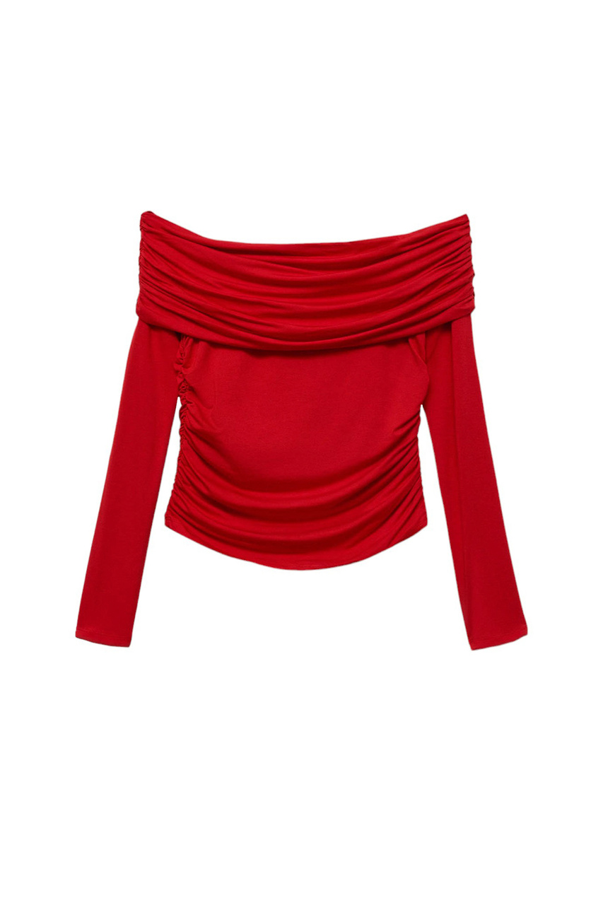 Джемпер BARDOT с открытыми плечами|Основной цвет:Красный|Артикул:67007971 | Фото 1