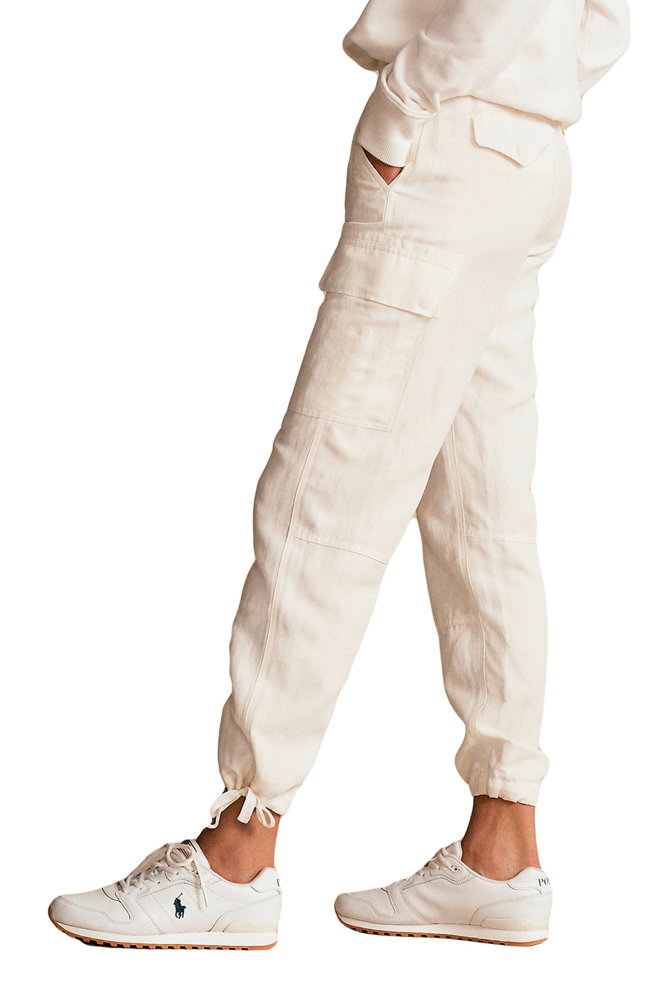 Женский Polo Ralph Lauren Брюки-карго из смесового шелка и льна (цвет ), артикул 211833039001 | Фото 4