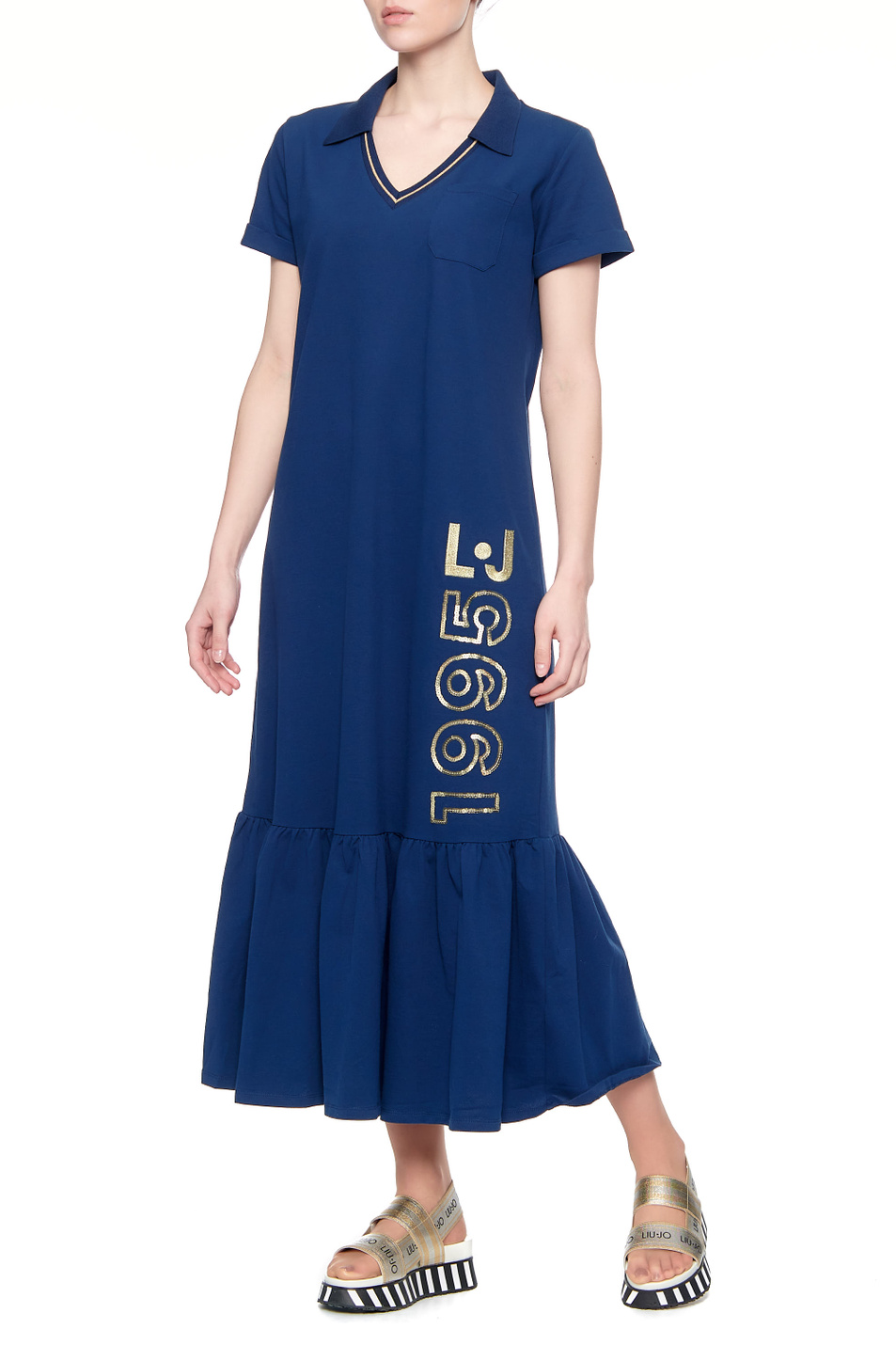 Liu Jo Длинное платье с воланом (цвет ), артикул TA1200J6193 | Фото 1
