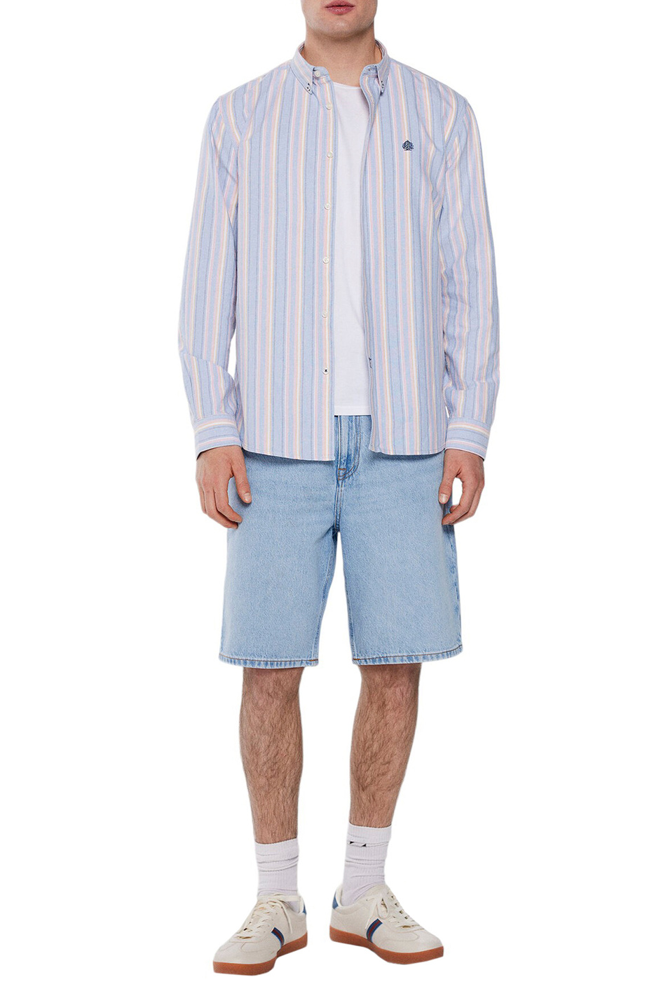 Мужской Springfield Рубашка из натурального хлопка в полоску (цвет ), артикул 0947622 | Фото 2