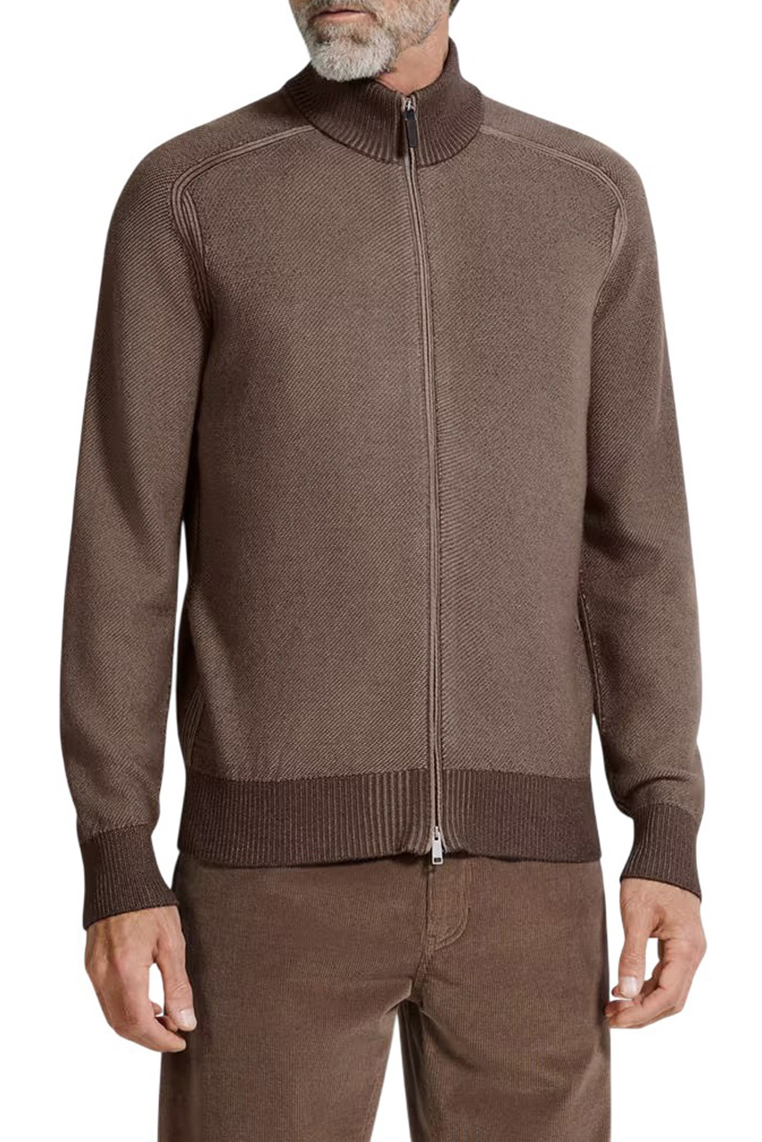 Мужской Zegna Кардиган из шелка и кашемира (цвет ), артикул UGJ92A2-157-155 | Фото 2