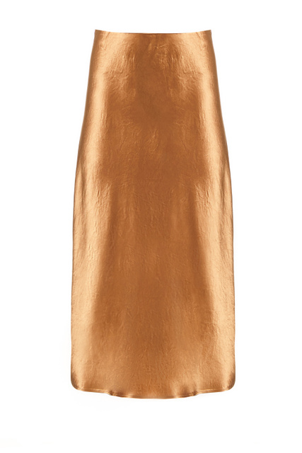 Атласная юбка ALESSIO|Основной цвет:Коричневый|Артикул:31010126 | Фото 1