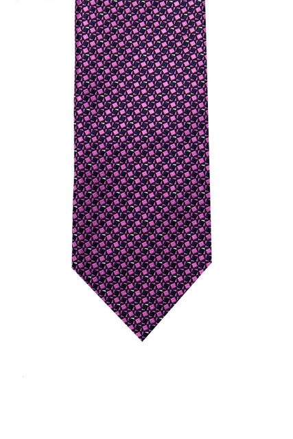 Галстук из чистого шелка|Основной цвет:Фиолетовый|Артикул:18HJ03711 | Фото 2