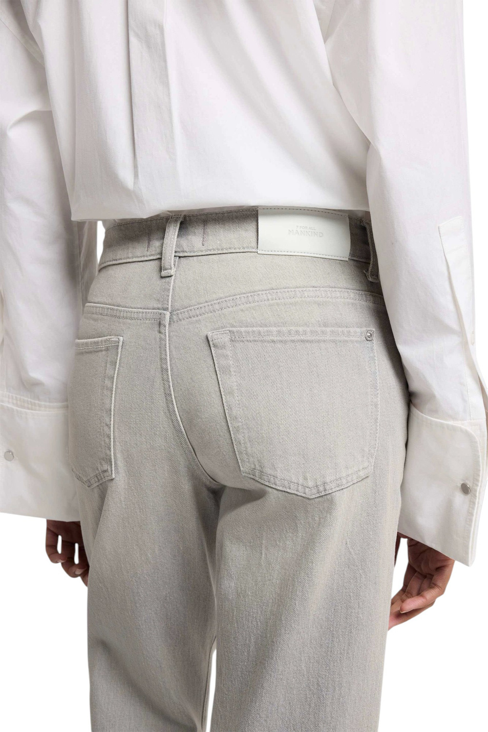 Джинсы из эластичного хлопка|Основной цвет:Серый Женский 7 for all Mankind Джинсы из эластичного хлопка (цвет ), артикул 7UE60C64 | Фото 6